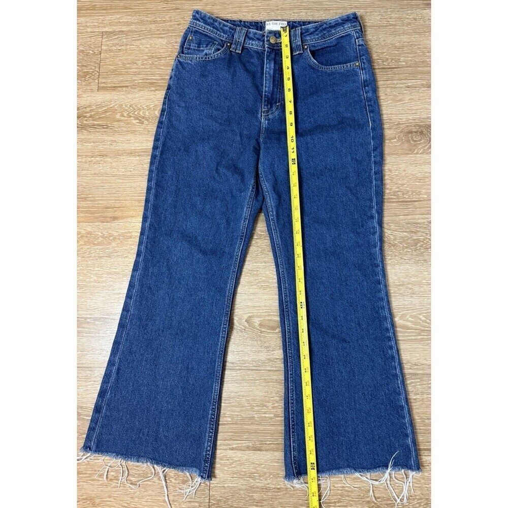 We The Free Jeans Womens 28 Dark Indigo Curvy High Rise Vintage cut Free People - Picture 4 of 13